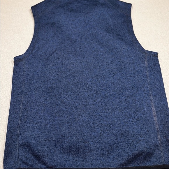 Navy Blue Fleece Vest with Stand-Up Collar - Picture 3 of 6